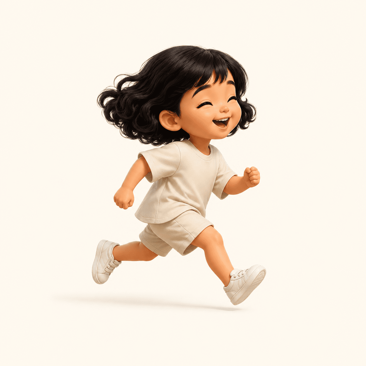 Child running joyfully — heart beating faster